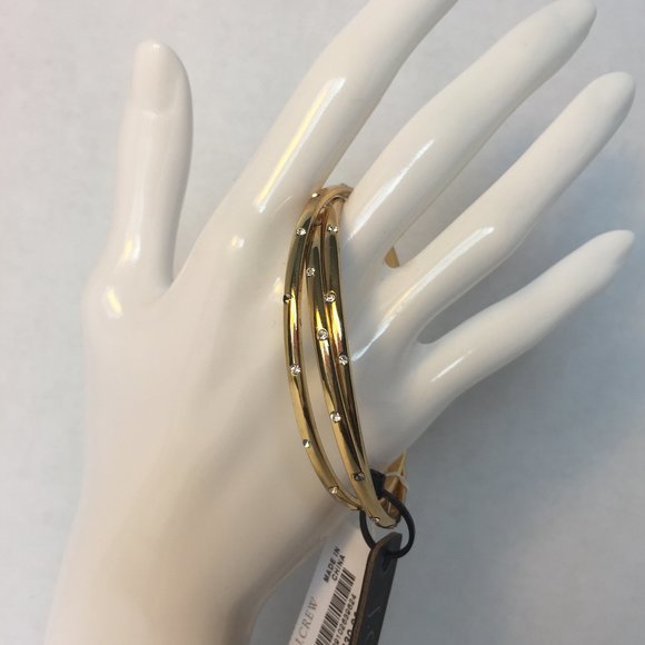 J.Crew Gold Bangle Set - Picture 2 of 2